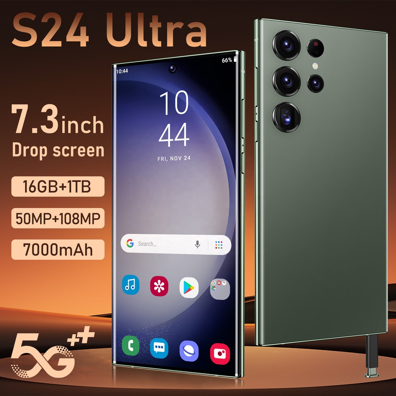 2024 New S24 Ultra 5G Smart Phone 16GB+1TB 7.3 Inch 10-core Built-in All-in-one Machine With Pen Mobile phone